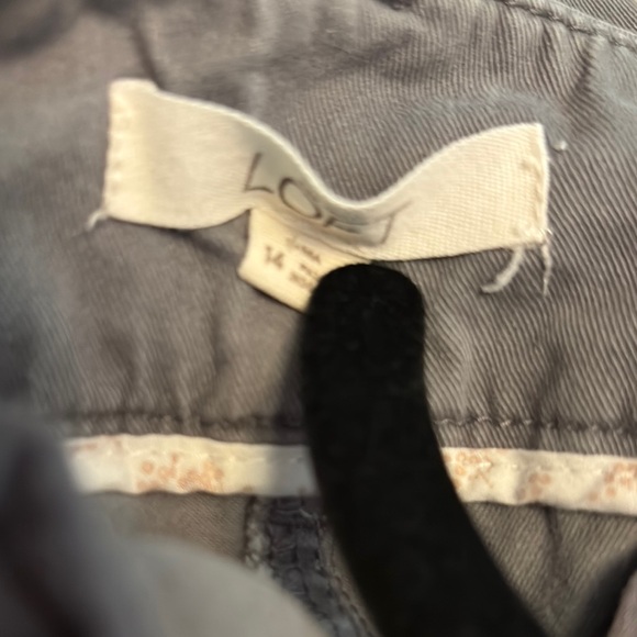 Loft size 14 Casual Pants - Black, Tan, Gray, Green chino cropped capri LOT - Picture 9 of 14